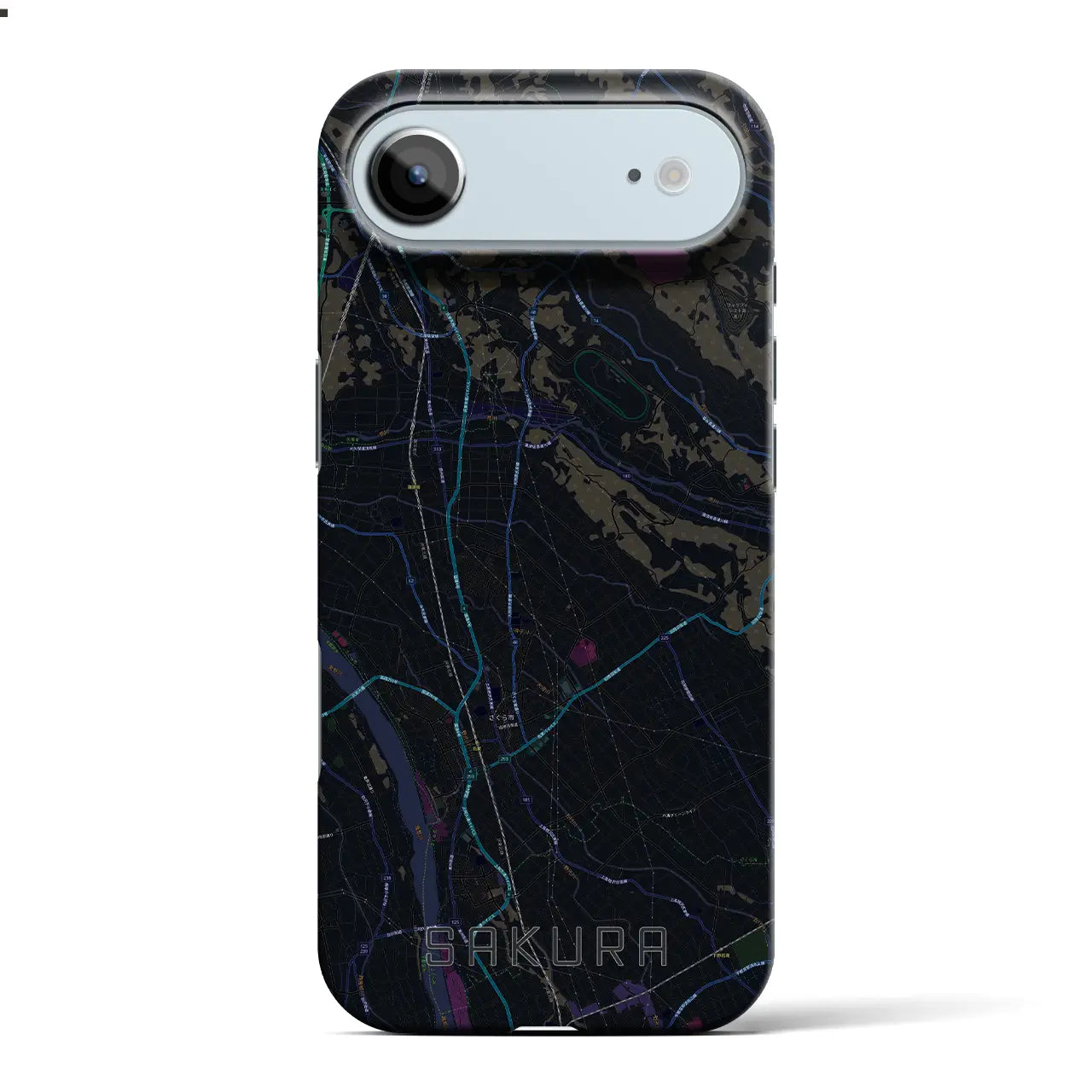 【さくら（栃木県）】地図柄iPhoneケース（バックカバータイプ）