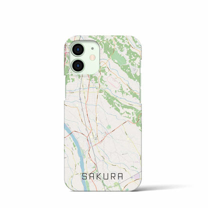【さくら（栃木県）】地図柄iPhoneケース（バックカバータイプ）