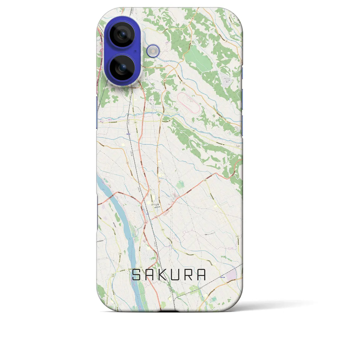 【さくら(栃木県)】地図柄iPhoneケース(バックカバータイプ)ナチュラル・iPhone 16 Pro Max 用