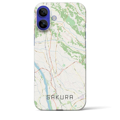 【さくら（栃木県）】地図柄iPhoneケース（バックカバータイプ）ナチュラル・iPhone 16 Pro Max 用