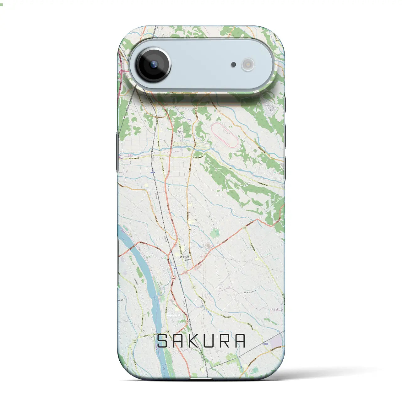 【さくら（栃木県）】地図柄iPhoneケース（バックカバータイプ）