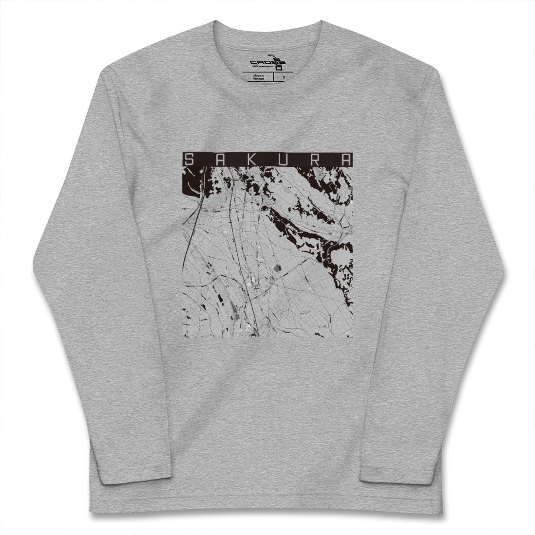 【さくら(栃木県)】地図柄ロングスリーブTシャツ