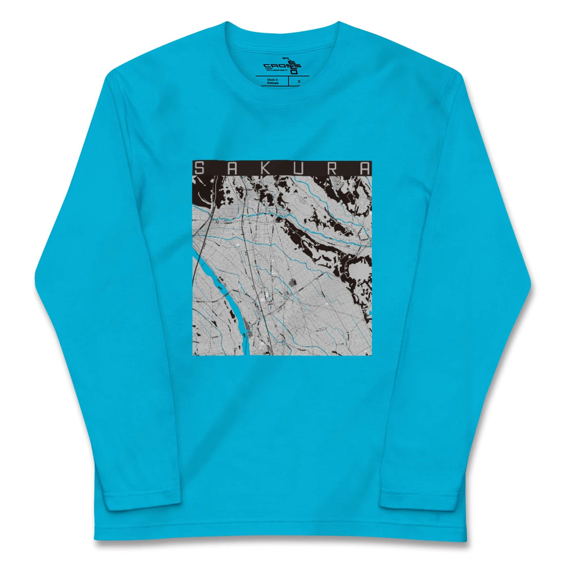 【さくら(栃木県)】地図柄ロングスリーブTシャツ