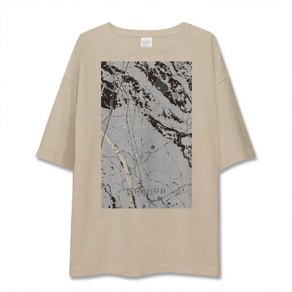 【さくら（栃木県）】地図柄ビッグシルエットTシャツ