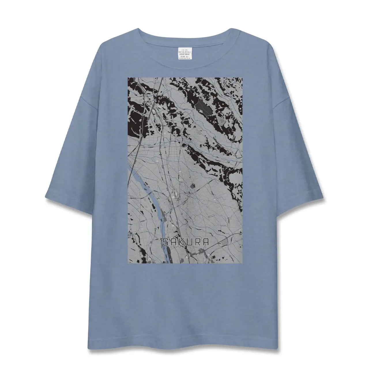 【さくら（栃木県）】地図柄ビッグシルエットTシャツ