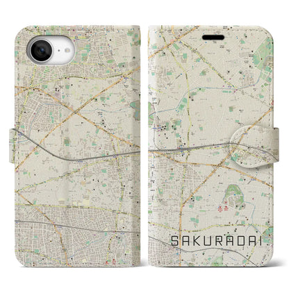 【桜台（東京都）】地図柄iPhoneケース（手帳タイプ）