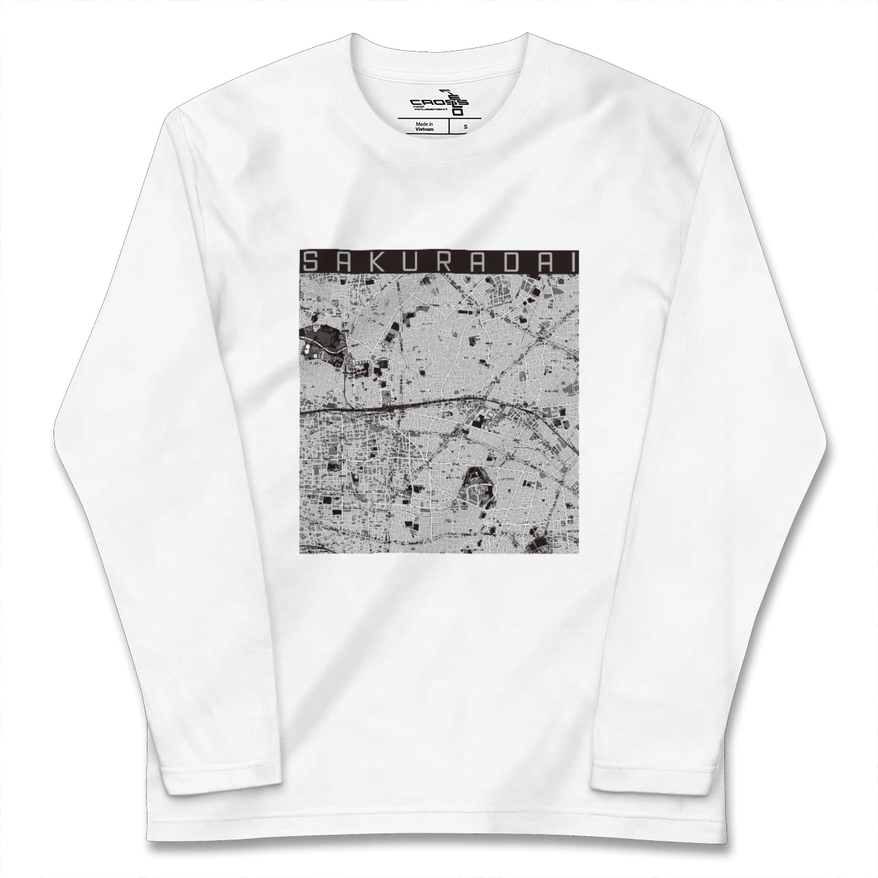 【桜台（東京都）】地図柄ロングスリーブTシャツ
