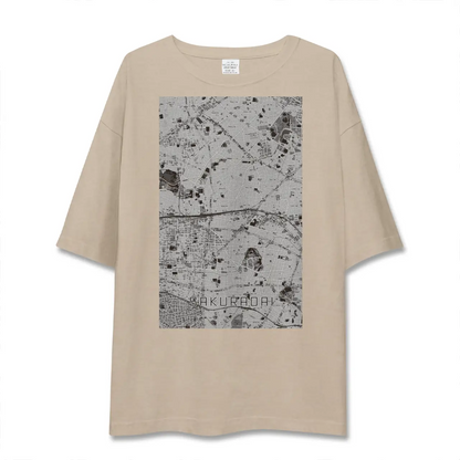 【桜台（東京都）】地図柄ビッグシルエットTシャツ