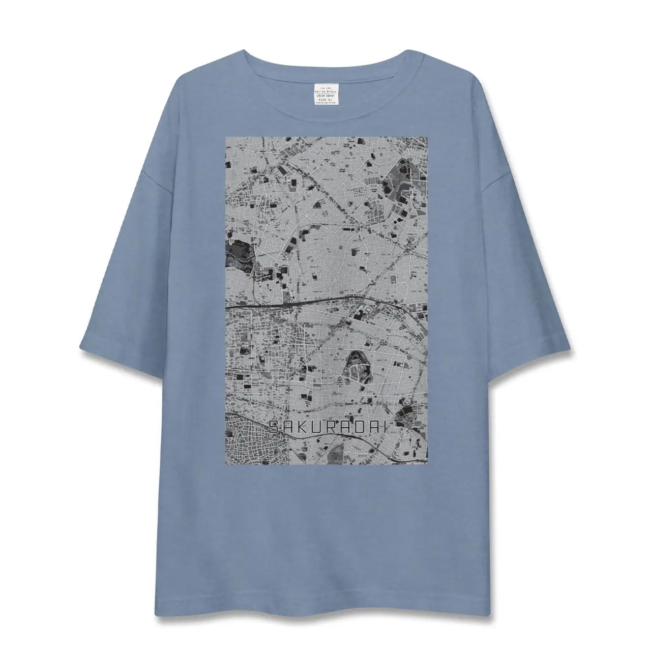 【桜台（東京都）】地図柄ビッグシルエットTシャツ