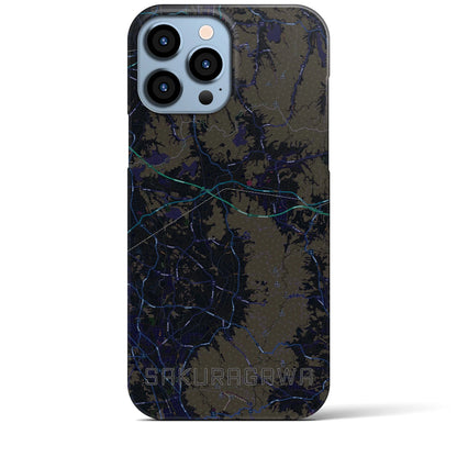 【桜川（茨城県）】地図柄iPhoneケース（バックカバータイプ）