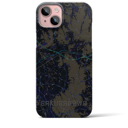 【桜川（茨城県）】地図柄iPhoneケース（バックカバータイプ）