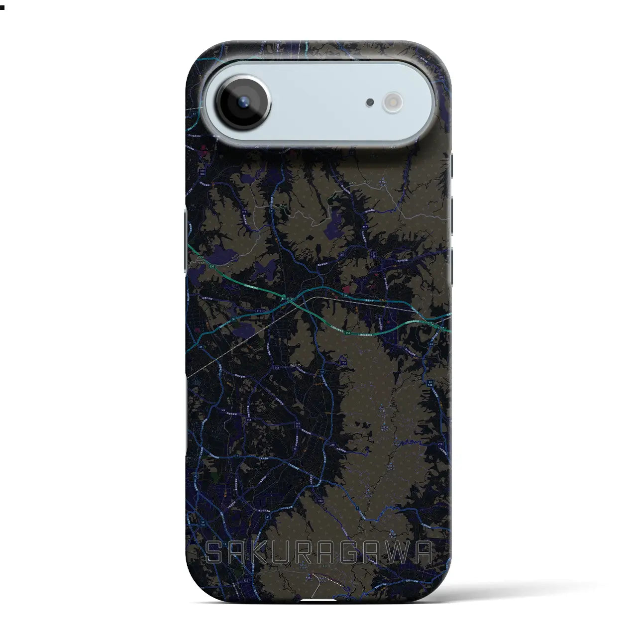 【桜川（茨城県）】地図柄iPhoneケース（バックカバータイプ）