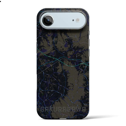 【桜川（茨城県）】地図柄iPhoneケース（バックカバータイプ）