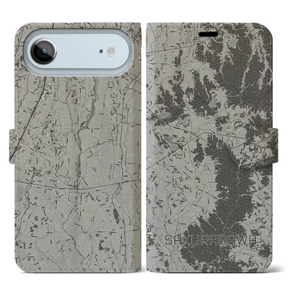 【桜川（茨城県）】地図柄iPhoneケース（手帳タイプ）