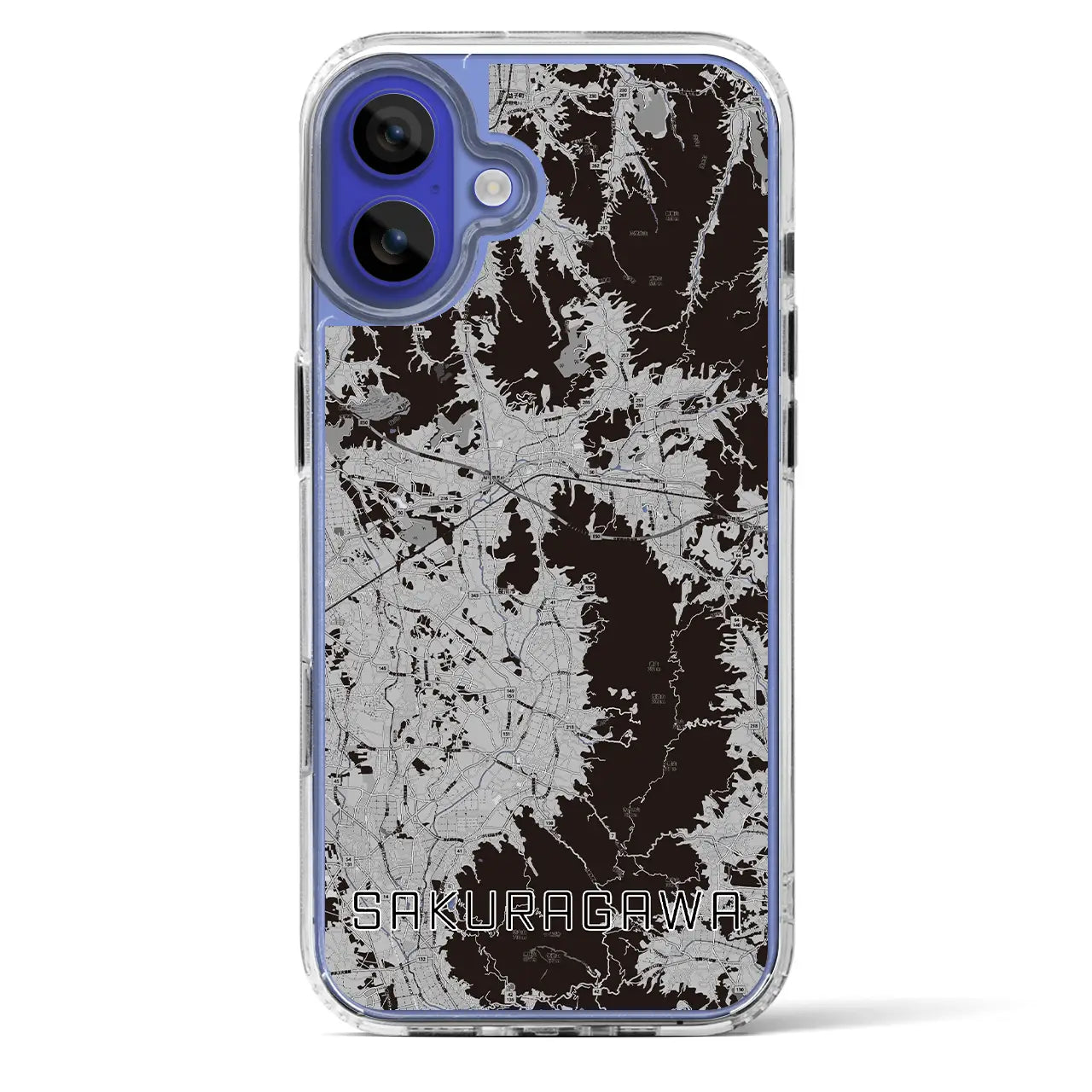 【桜川（茨城県）】地図柄iPhoneケース（MagSafeタイプ）