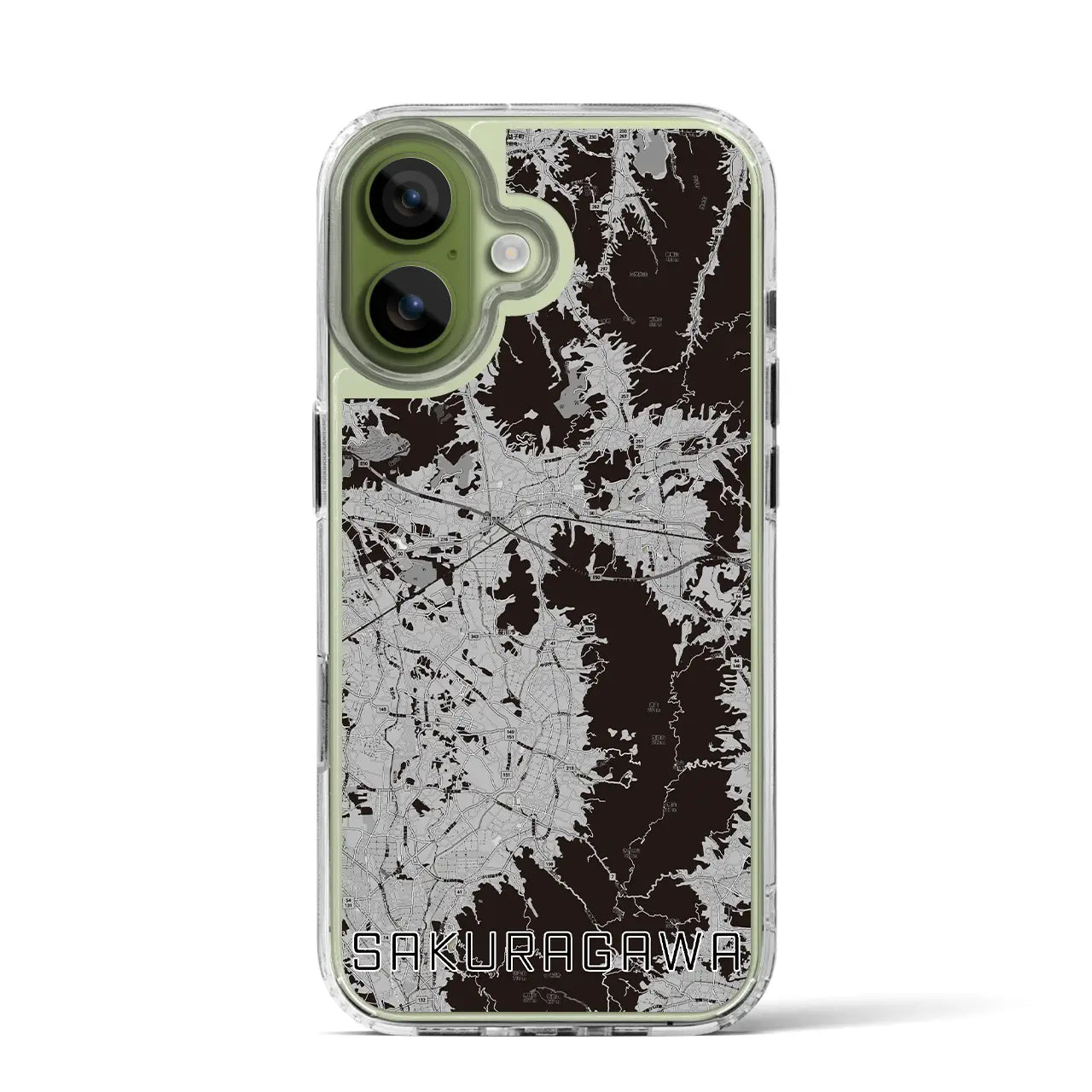 【桜川（茨城県）】地図柄iPhoneケース（MagSafeタイプ）