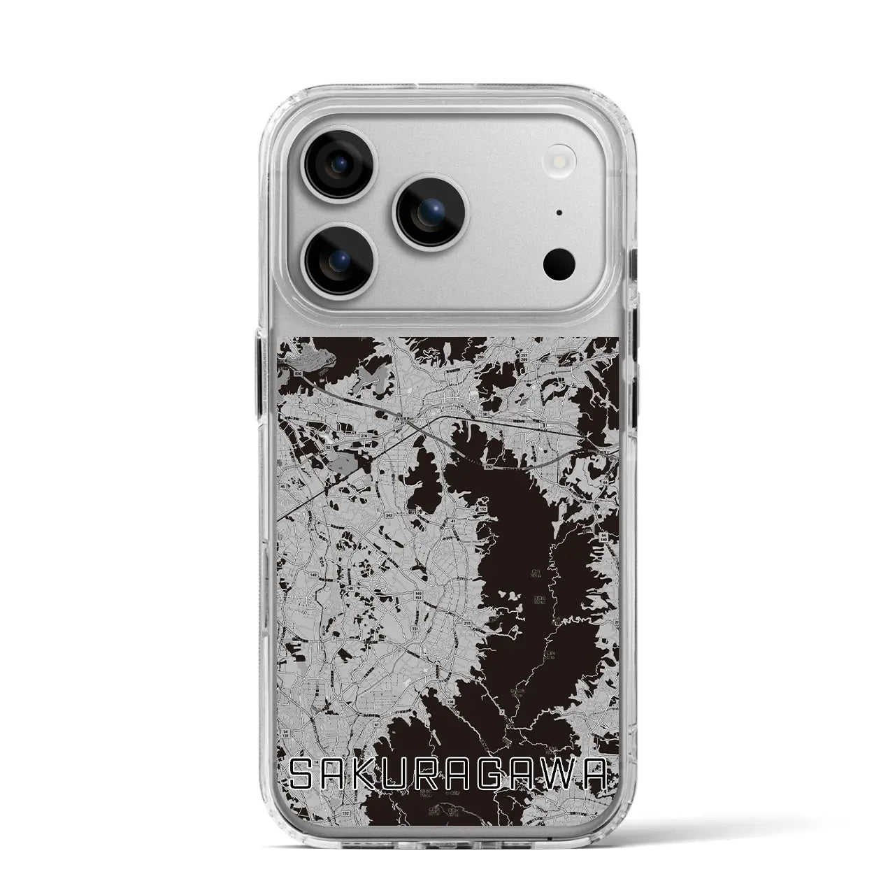 【桜川（茨城県）】地図柄iPhoneケース（MagSafeタイプ）