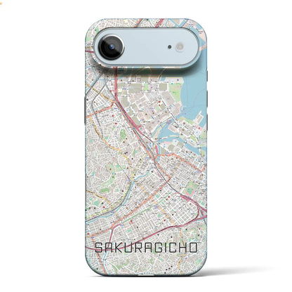 【桜木町（神奈川県）】地図柄iPhoneケース（バックカバータイプ）