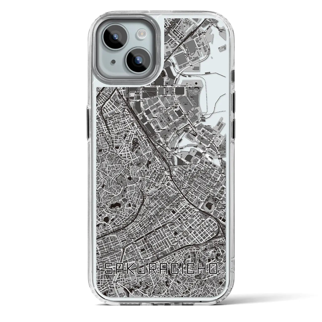 【桜木町（神奈川県）】地図柄iPhoneケース（MagSafeタイプ）
