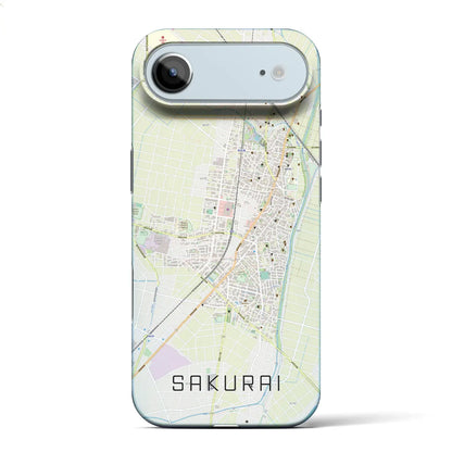 【桜井（愛知県）】地図柄iPhoneケース（バックカバータイプ）