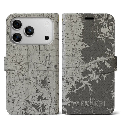 【桜井（奈良県）】地図柄iPhoneケース（手帳タイプ）