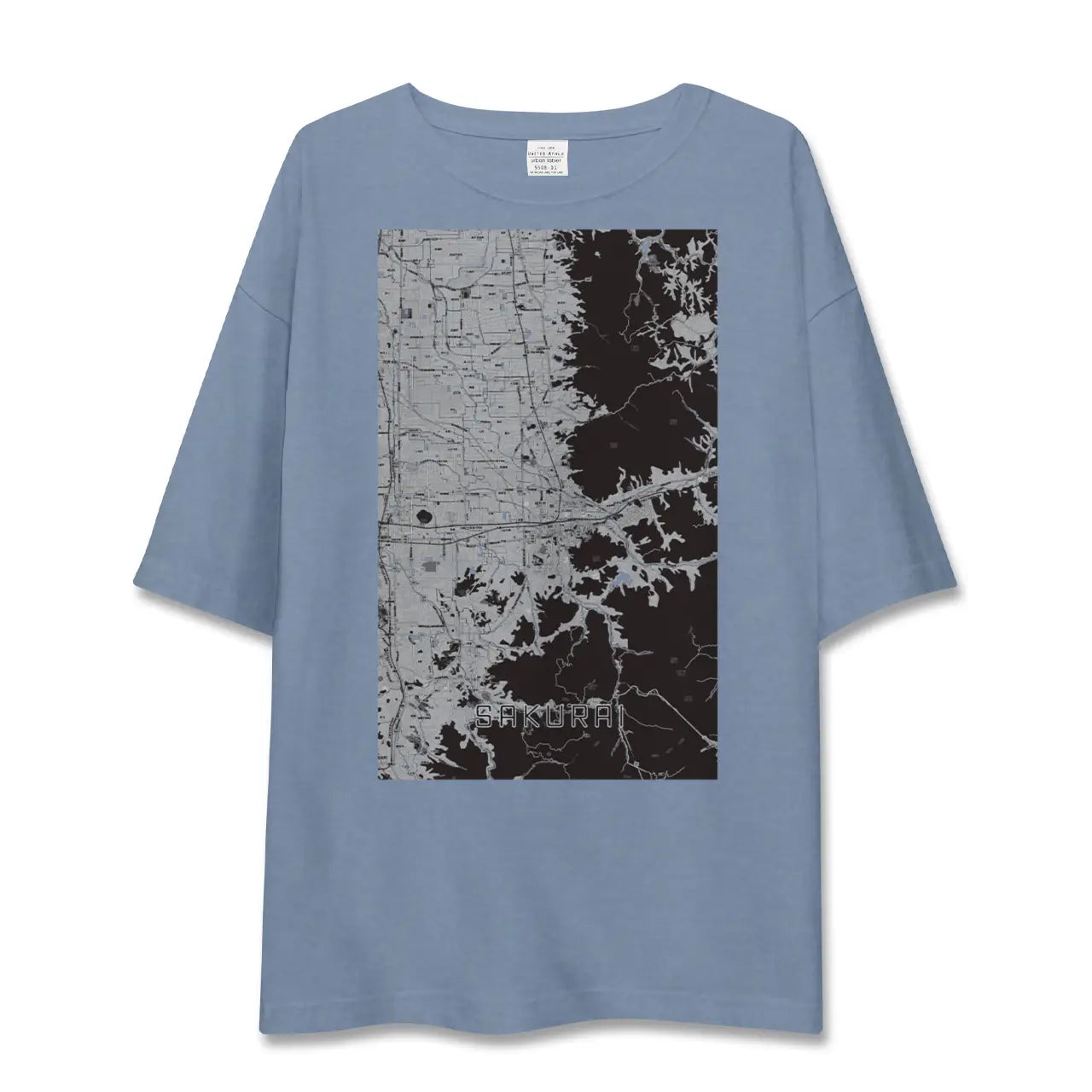 【桜井（奈良県）】地図柄ビッグシルエットTシャツ