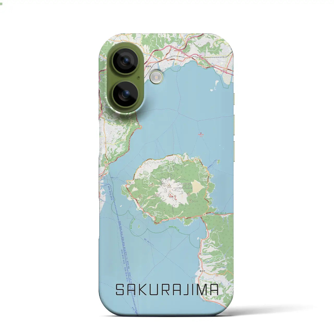 【桜島（鹿児島県）】地図柄iPhoneケース（バックカバータイプ）ナチュラル・iPhone 17 Pro Max 用