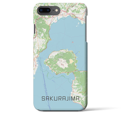 【桜島（鹿児島県）】地図柄iPhoneケース（バックカバータイプ）
