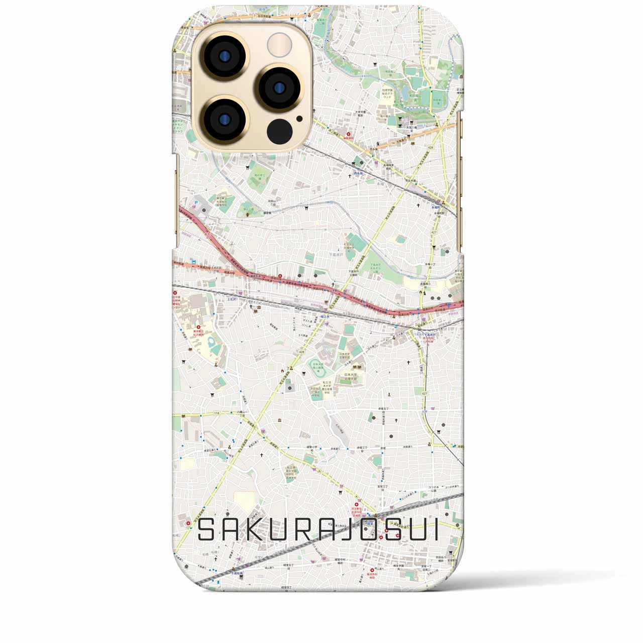 【桜上水（東京都）】地図柄iPhoneケース（バックカバータイプ）