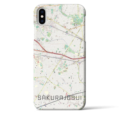 【桜上水（東京都）】地図柄iPhoneケース（バックカバータイプ）