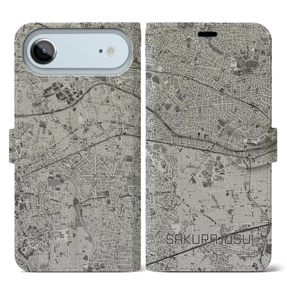 【桜上水（東京都）】地図柄iPhoneケース（手帳タイプ）