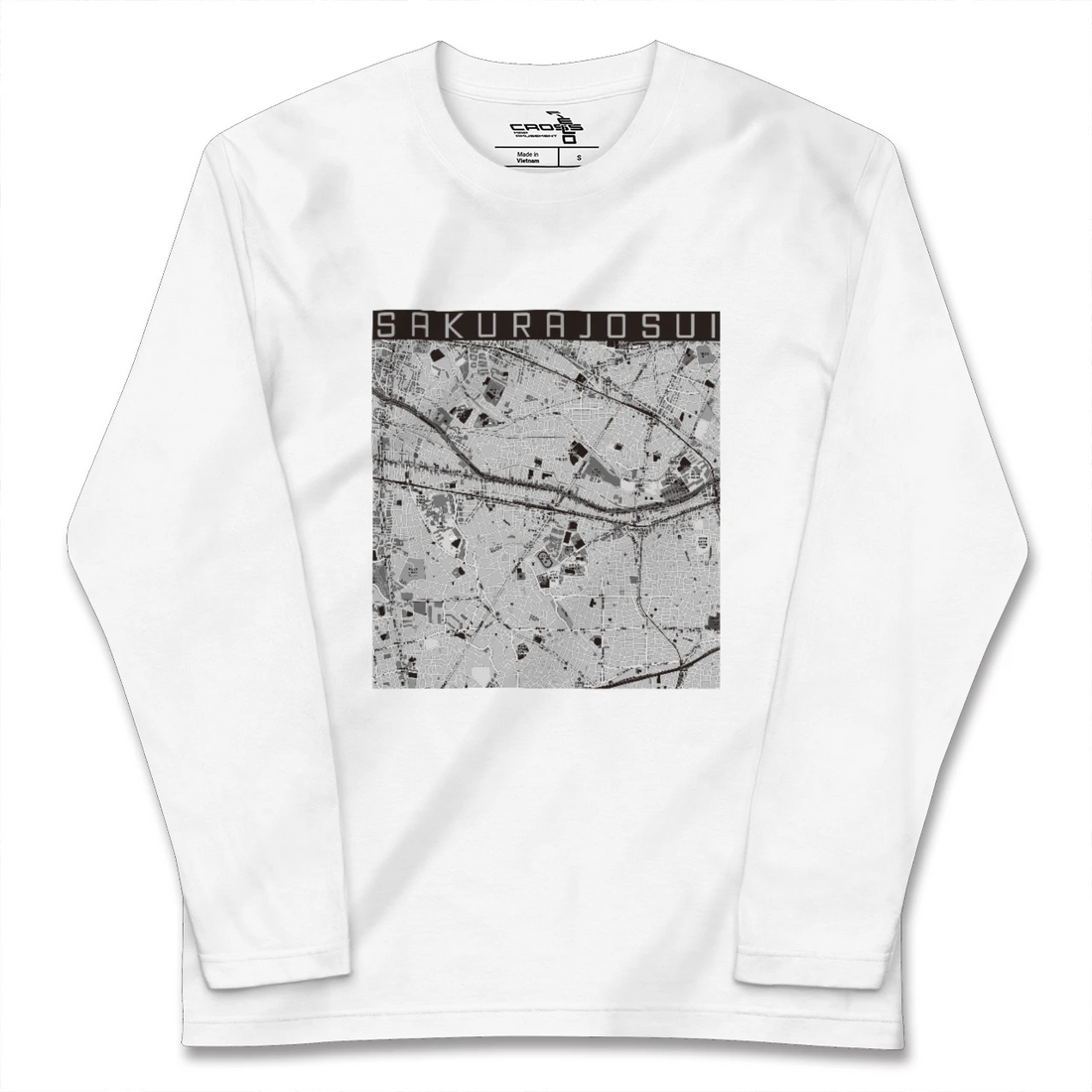 【桜上水(東京都)】地図柄ロングスリーブTシャツ