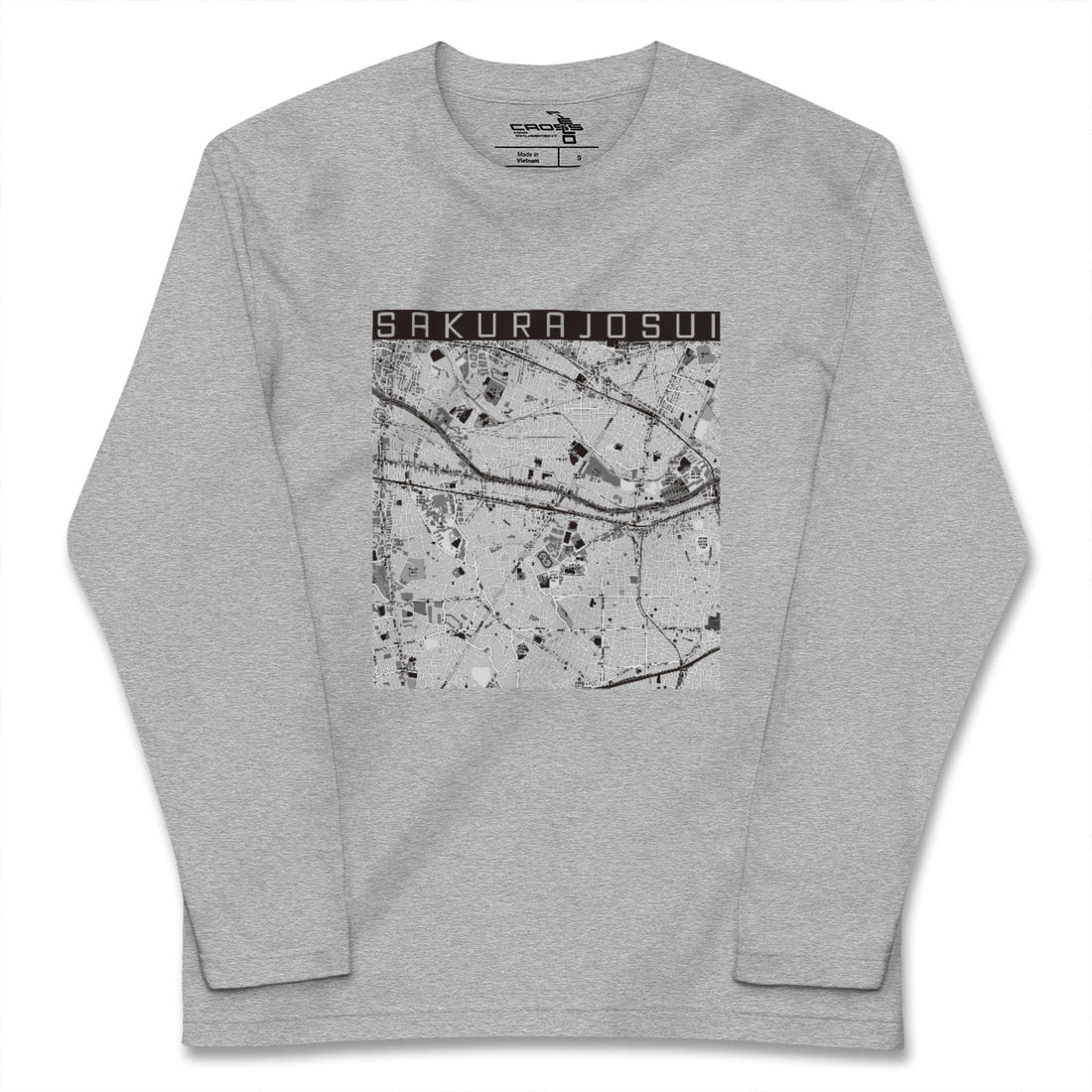 【桜上水（東京都）】地図柄ロングスリーブTシャツ