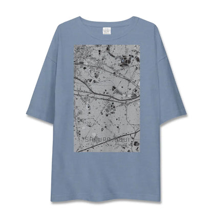 【桜上水（東京都）】地図柄ビッグシルエットTシャツ
