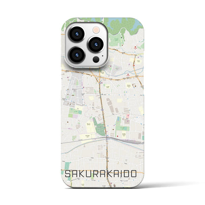 【桜街道（東京都）】地図柄iPhoneケース（バックカバータイプ）