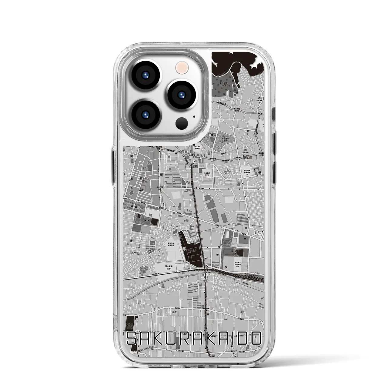 【桜街道（東京都）】地図柄iPhoneケース（MagSafeタイプ）