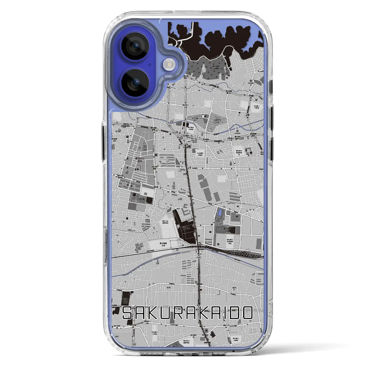 【桜街道（東京都）】地図柄iPhoneケース（MagSafeタイプ）