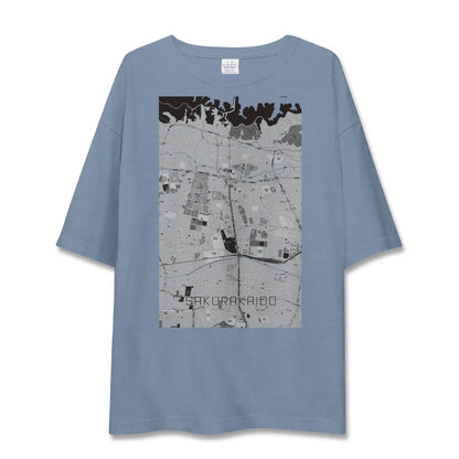 【桜街道（東京都）】地図柄ビッグシルエットTシャツ