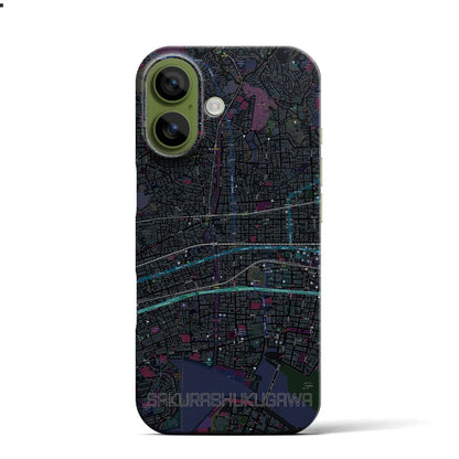 【さくら夙川（兵庫県）】地図柄iPhoneケース（バックカバータイプ）