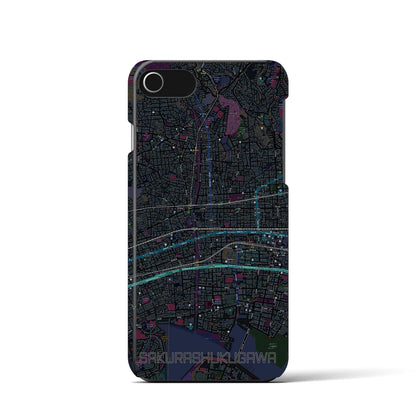 【さくら夙川（兵庫県）】地図柄iPhoneケース（バックカバータイプ）