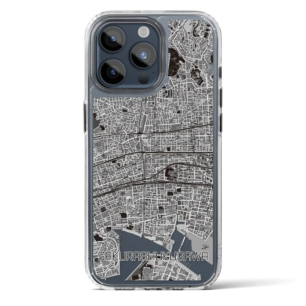 【さくら夙川（兵庫県）】地図柄iPhoneケース（MagSafeタイプ）