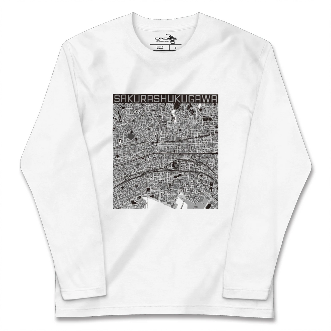 【さくら夙川(兵庫県)】地図柄ロングスリーブTシャツ