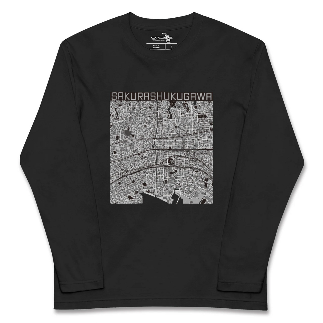 【さくら夙川(兵庫県)】地図柄ロングスリーブTシャツ