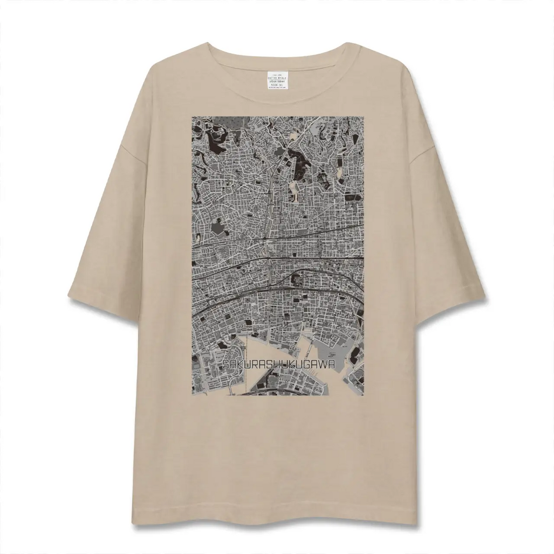【さくら夙川（兵庫県）】地図柄ビッグシルエットTシャツ
