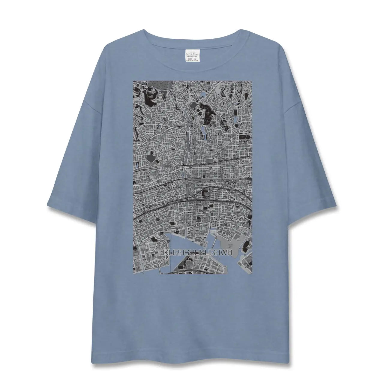 【さくら夙川（兵庫県）】地図柄ビッグシルエットTシャツ