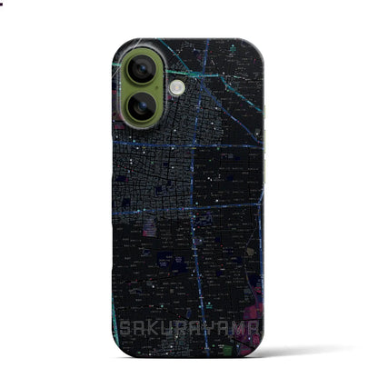 【桜山（愛知県）】地図柄iPhoneケース（バックカバータイプ）