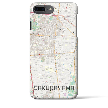 【桜山（愛知県）】地図柄iPhoneケース（バックカバータイプ）