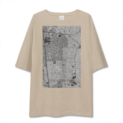 【桜山（愛知県）】地図柄ビッグシルエットTシャツ