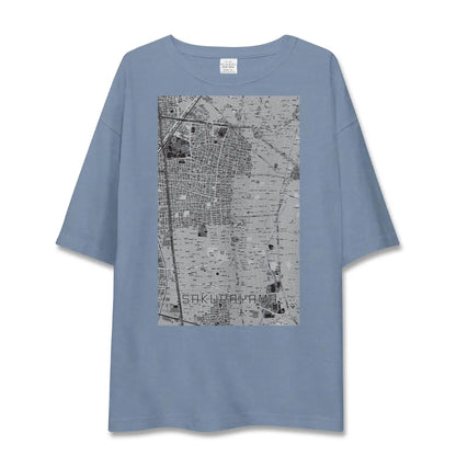 【桜山（愛知県）】地図柄ビッグシルエットTシャツ