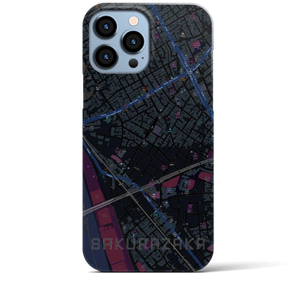 【桜坂（東京都）】地図柄iPhoneケース（バックカバータイプ）